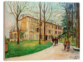 Holzbild Das Schloss Montavallon in Lissieu (Rhone), 1928 - Maurice Utrillo