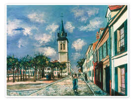Wandbild Melun, Place Saint-Barthelemy - Maurice Utrillo