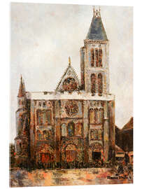 Acrylglasbild Die Basilika Saint-Denis, 1908 - Maurice Utrillo