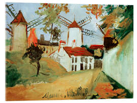 Acrylglasbild Die drei Mühlen von Montmartre, 1920 - Maurice Utrillo