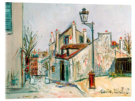 Acrylglasbild Montmartre, la maison de Mimi Pinson - Maurice Utrillo