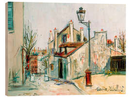 Holzbild Montmartre, la maison de Mimi Pinson - Maurice Utrillo