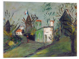 Acrylglasbild Blick auf Montmartre am 14. Juli - Maurice Utrillo