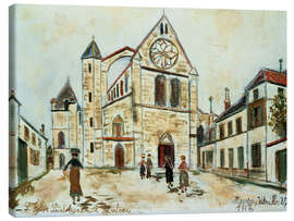 Lærredsbillede The Church of Saint-Aignan in Chartres, 1937 - Maurice Utrillo