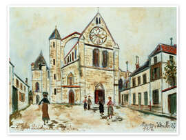 Wandbild Die Kirche Saint-Aignan in Chartres, 1937 - Maurice Utrillo