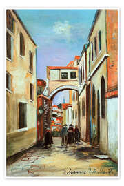 Wandbild Straße in Villefranche, 1921 - Maurice Utrillo
