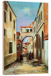 Holzbild Straße in Villefranche, 1921