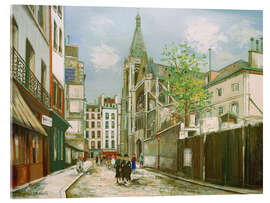 Acrylglasbild Die Kirche Saint-Séverin in Paris - Maurice Utrillo