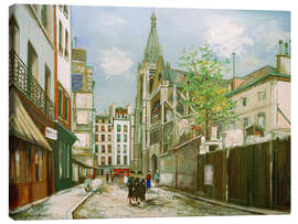 Tableau sur toile L'église Saint-Séverin à Paris - Maurice Utrillo
