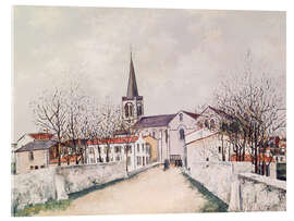 Acrylglasbild Kirche von Banlieue - Maurice Utrillo