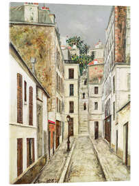 Acrylglasbild L'Impasse Cottin, Paris - Maurice Utrillo