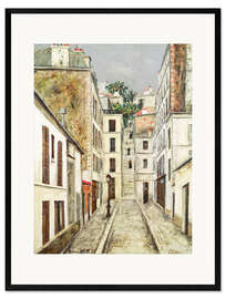 Gerahmter Kunstdruck L'Impasse Cottin, Paris - Maurice Utrillo