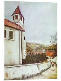 Acrylglasbild Sallanches et la châine du Mont-Blanc, 1914 - Maurice Utrillo