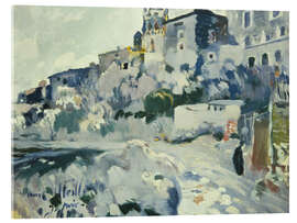 Akryylilasitaulu Painting dedicated to Utrillo - Joaquim Mir i Trinxet