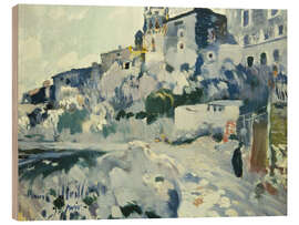 Holzbild Utrillo gewidmetes Gemälde - Joaquim Mir i Trinxet