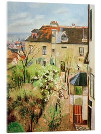 Acrylglasbild Der Garten des Hauses von Utrillo - Maurice Utrillo