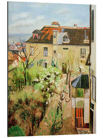 Alubild Der Garten des Hauses von Utrillo - Maurice Utrillo