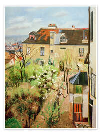 Wandbild Der Garten des Hauses von Utrillo - Maurice Utrillo