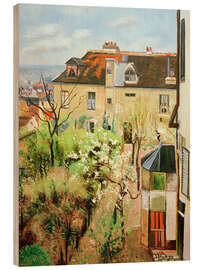 Holzbild Der Garten des Hauses von Utrillo - Maurice Utrillo
