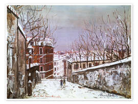Wandbild Rue du Mont-Cenis à Montmartre, undatiert - Maurice Utrillo