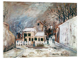 Acrylglasbild Schnee auf dem Montmartre, 1915 - Maurice Utrillo
