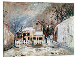 Alubild Schnee auf dem Montmartre, 1915 - Maurice Utrillo