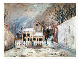 Wandbild Schnee auf dem Montmartre, 1915 - Maurice Utrillo