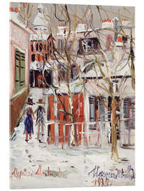 Acrylglasbild Straße im Winter - Maurice Utrillo