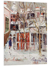 Hartschaumbild Straße im Winter - Maurice Utrillo