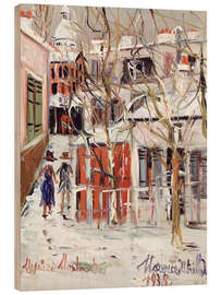 Holzbild Straße im Winter - Maurice Utrillo