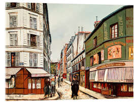 Acrylglasbild Rue Sevestre, Montmartre - Maurice Utrillo
