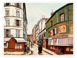 Wandbild Rue Sevestre, Montmartre - Maurice Utrillo