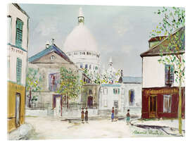 Acrylglasbild Place du Tertre et le Sacré-Coeur - Maurice Utrillo