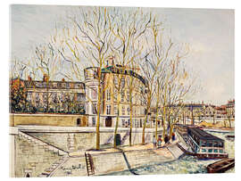 Acrylglasbild Le Quai d'Anjou, 1925 - Maurice Utrillo