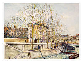 Wandbild Le Quai d'Anjou, 1925 - Maurice Utrillo