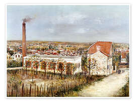 Wandbild Fabrik in Sannois - Maurice Utrillo