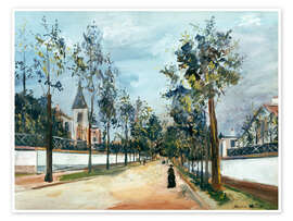 Wandbild Rue de banlieu (Vorstadtstraße), 1916 - Maurice Utrillo