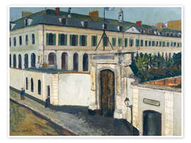Wandbild Das Militärhospital Saint-Martin, 1912 - Maurice Utrillo