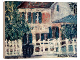 Holzbild Le Lapin Agile, undatiert - Maurice Utrillo