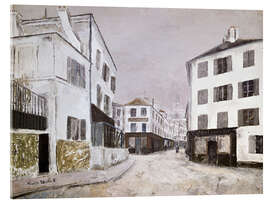 Acrylglasbild La rue Norvins, 1910 - Maurice Utrillo