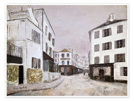 Wandbild La rue Norvins, 1910 - Maurice Utrillo