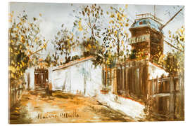 Acrylglasbild Le Moulin de la Galette, 1915 - Maurice Utrillo