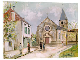 Tableau en verre acrylique Simandre Church, 1928 - Maurice Utrillo