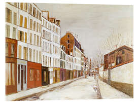 Tableau en verre acrylique Rue des Poissonniers, 1930 - Maurice Utrillo