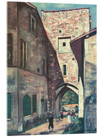 Acrylic print Gate in Pérouges, 1930 - Maurice Utrillo