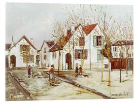 Acrylic print Place in Nanterre - Maurice Utrillo