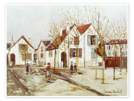 Wandbild Platz in Nanterre, undatier - Maurice Utrillo