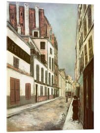 Acrylic print The street in Saint-Ouen, 1909 - Maurice Utrillo