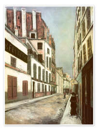Wandbild Die Straße in Saint-Ouen, 1909 - Maurice Utrillo