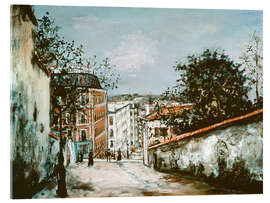 Acrylglasbild La Rue du Mont-Cenis à Montmartre, 1914